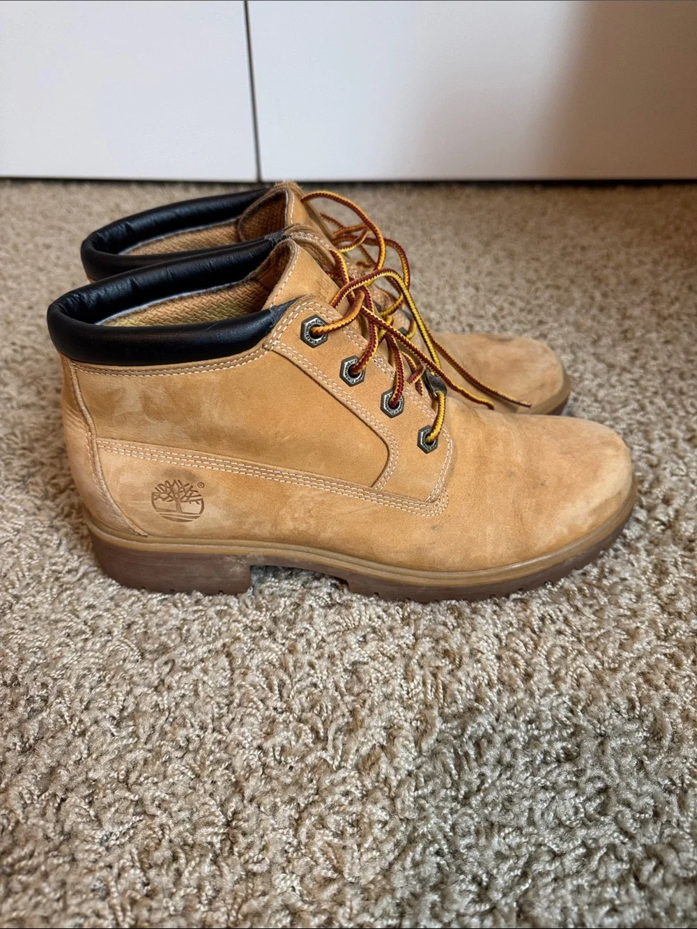 Timberland Wheat Leather Men's Lace-Up Work Boots